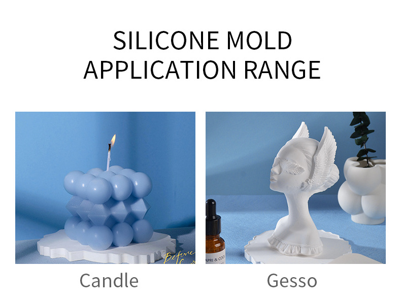 DUMO Customized Design Luxury Castle Candle Silicone Mold 3D Aromatherapy Candle Gypsum Silicone Candle Making