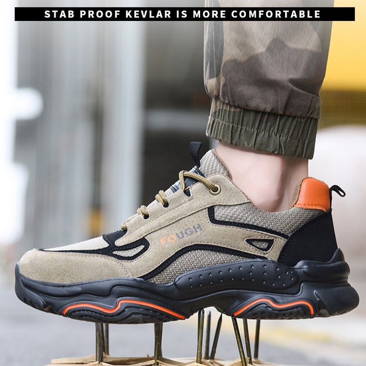 Hot Selling Industrial Protective Fashion Breathable Work Boot Prevent Puncture Steel Toe Sneaker Safety Shoes For Men