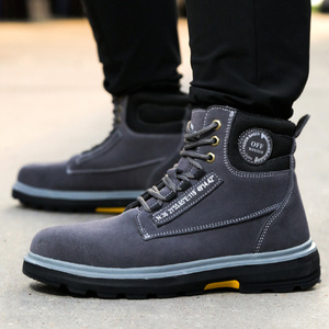 Safety Boots for Men Waterproof for Farming Soft Rubber Sole Safety Boot for Mining Workers for Men High Cut