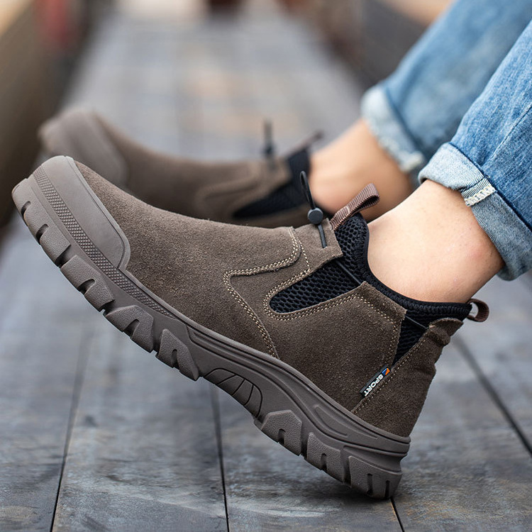 Wholesale Custom Cat Shoes Men Safety Boots Anti Slip Safety Slip On Work Boots for Men