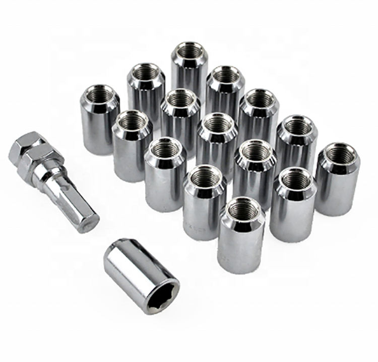 Conical wheel lug nuts / chrome mag hex lug nut M12 - 1.5 41mm tall