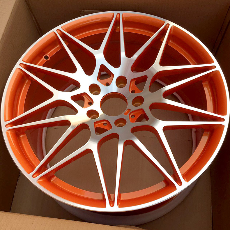 New design alloy wheels,high quality wheels,car rims for M4,M3,M5,M7, Orange Polished