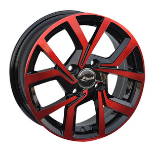 Wholesale popular promotions cheap red 14 inch alloy wheel rims with 4 holes