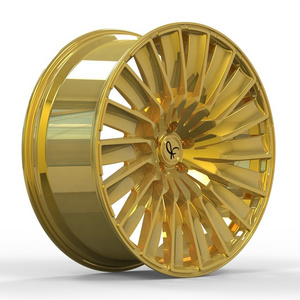 Customized forged wheels with Plating gold suitable for Land Rover Range Rover Discovery sport R21 R22 R23 R24 5x120 5x108