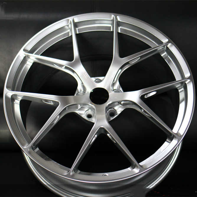 Custom forged wheels Hot sale OEM FIR passenger car 5x112 5x120 5x130 Alloy wheels silvery