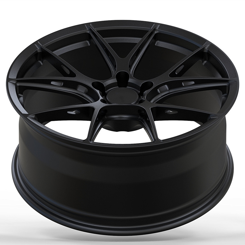 Customized forged wheels with BLACK lips for R18 R19 R20 R21 R22 5x112 5x120 5x114.3 5 x130 5x139.7