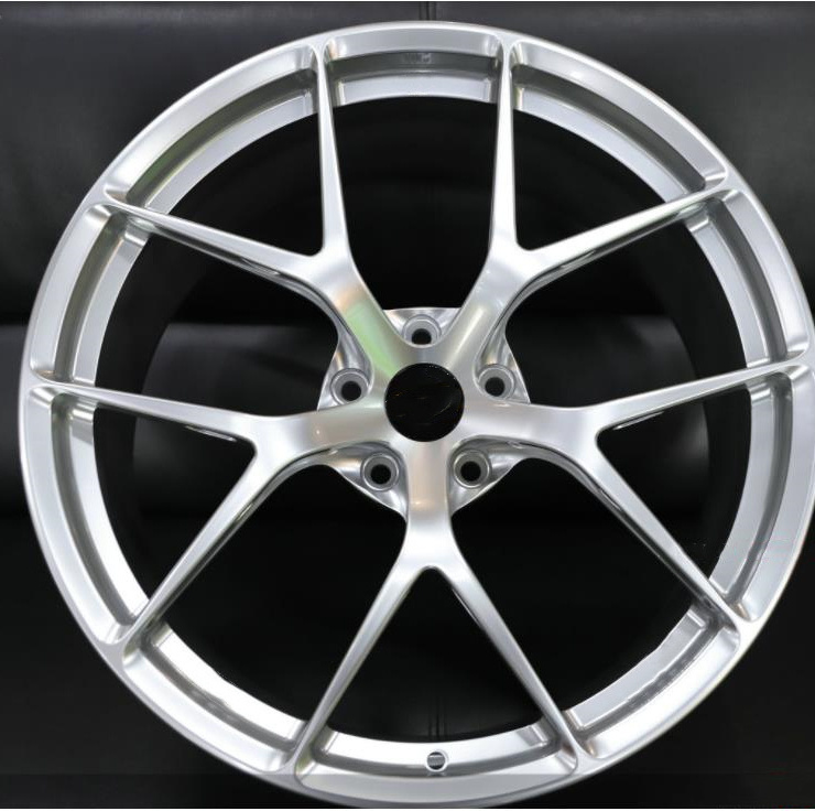 Custom forged wheels Hot sale OEM FIR passenger car 5x112 5x120 5x130 Alloy wheels silvery