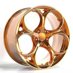 Customized forged wheels with Brushed rose gold suitable for Afa Romeo  Giulia Giulietta R18 R19 R20 R21 R22 5x110