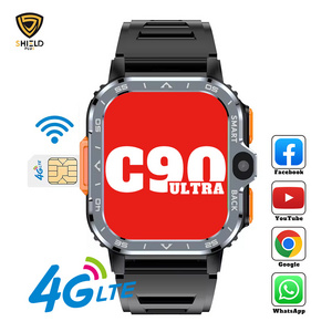 New Trend C90 Ultra Smart Watch Fitness Activity Tracker Display Waterproof Android iOS Compatible Metal Case Compass Calendar