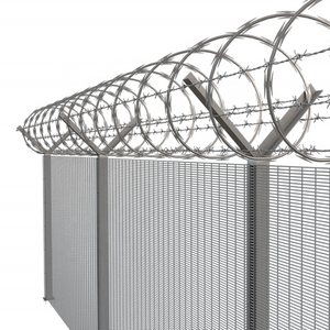 Anti Climb 358 Security Fence for Airport Perimeter Hot Dip Galvanised Steel Security Fencing