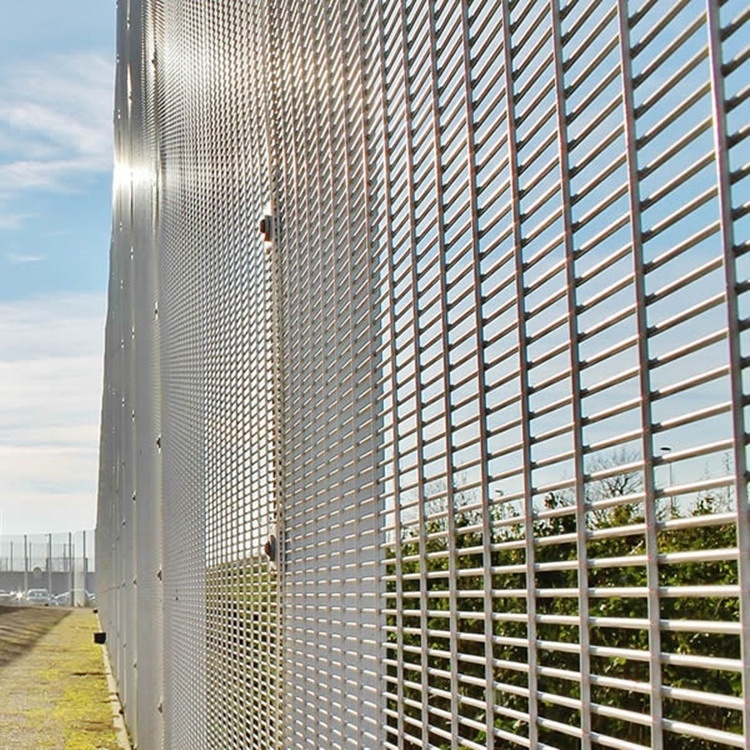 Anti Climb 358 Security Fence for Airport Perimeter Hot Dip Galvanised Steel Security Fencing