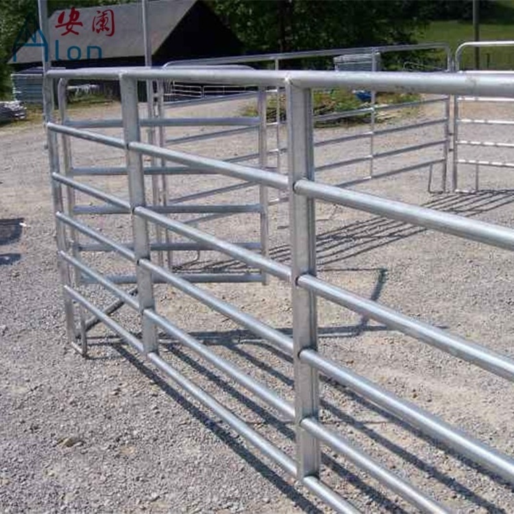 Free standing heavy duty cattle yard panels with a wing gate