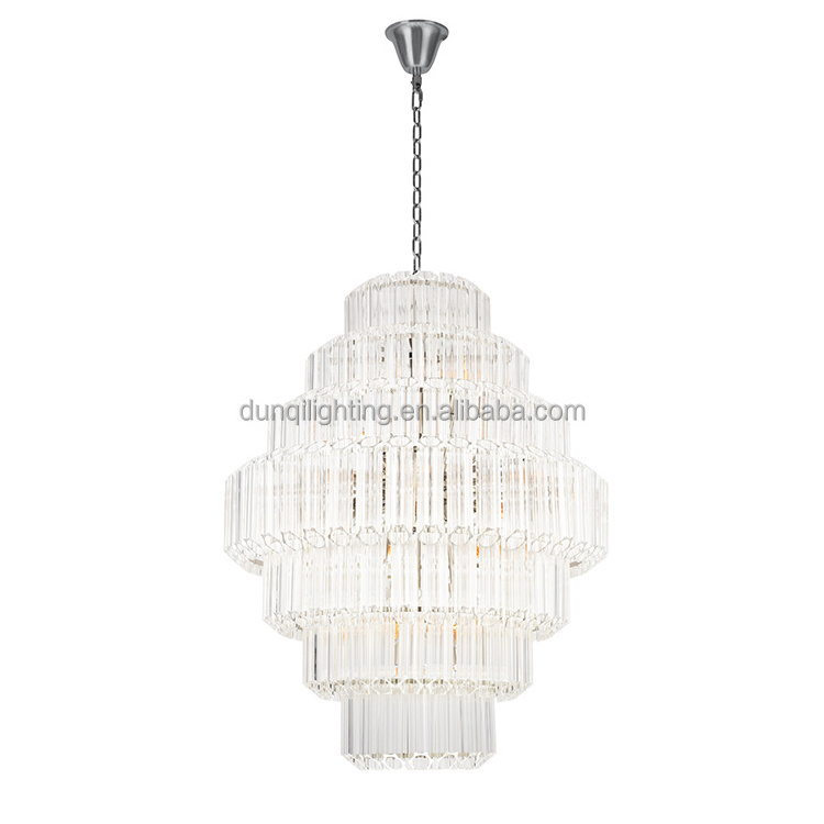 Modern Empire Style Chrome Finish Elegance Raindrop K9 Crystal Chandelier Fixture