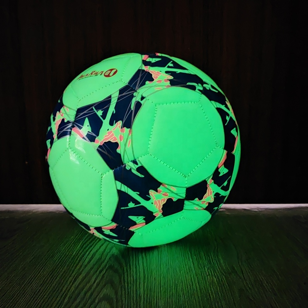 Glow in The Dark Light Up High Quality PVC PU Custom Soccer Ball Size 5 Football Balloon