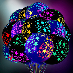 DJTSN Glow the in Dark Party Neon Balloons UV Blacklight Luminous Fluorescent Globos Happy Birthday Supplies Decorations Wedding