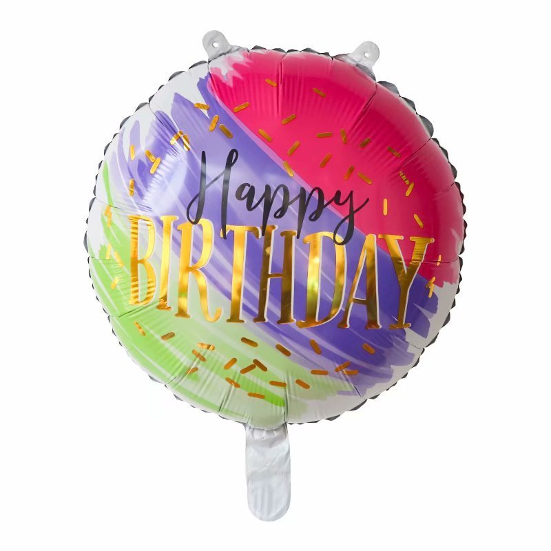 New Design 18inch Round Shape Happy Birthday Helium Balloons Inflatable Toys For Party Decoration