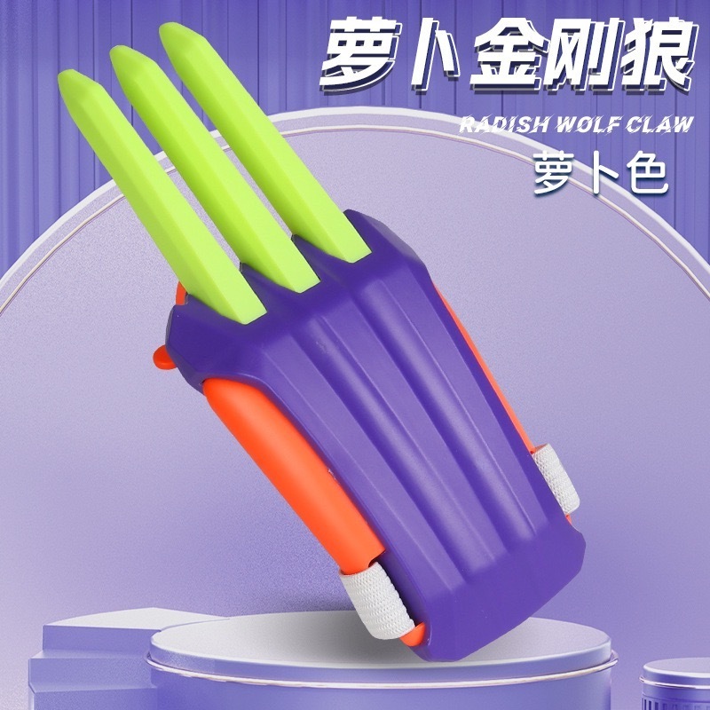 Upgraded Radish Knife Wolf Claw 3D Printing Gravity Children's Finger Toy