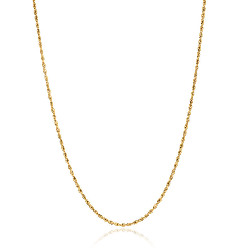 18k Gold Plated Stainless Steel Necklace Chain Gold And Silver DIY Handmade Chain wholesale