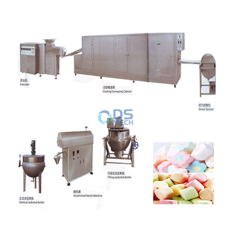 Hot sale Full automatic Continuous aeration soft marshmallow candy making machine