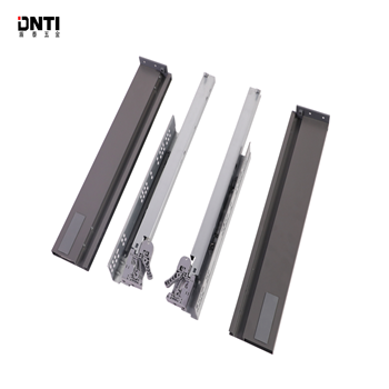 DNTI kitchen cabinet thin series box drawer slide rail soft close bottom drawer slide rail system kitchen drawer slide rail