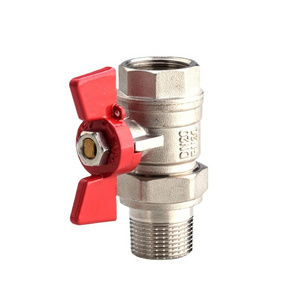 Hot Sale Nickle Plated Brass Compression Ball Valve for water pex pipe