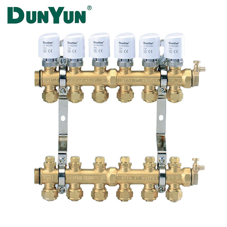 Assembly Brass Water Distribution Valve Manifold for Floor Heating