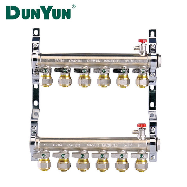 Assembly Brass Water Distribution Valve Manifold for Floor Heating