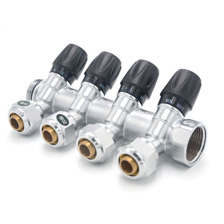 Assembly Brass Water Distribution Valve Manifold for Floor Heating