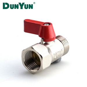 Female male Brass Mini Ball Valve with Aluminum Handle