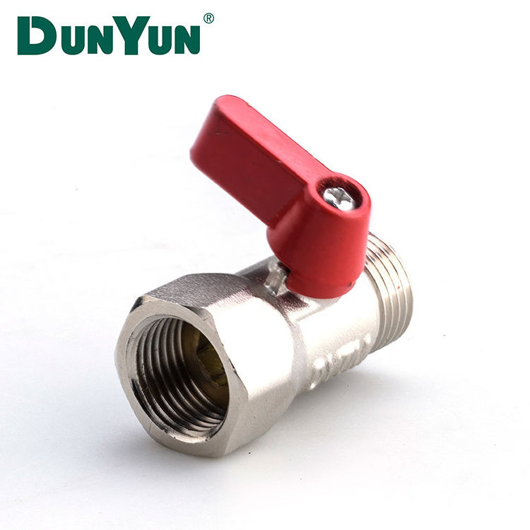 Female male Brass Mini Ball Valve with Aluminum Handle