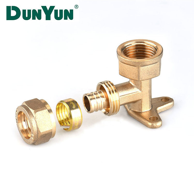 Dunyun 90 Degree Elbow Forged Brass fitting Pex for Plastic Pipe