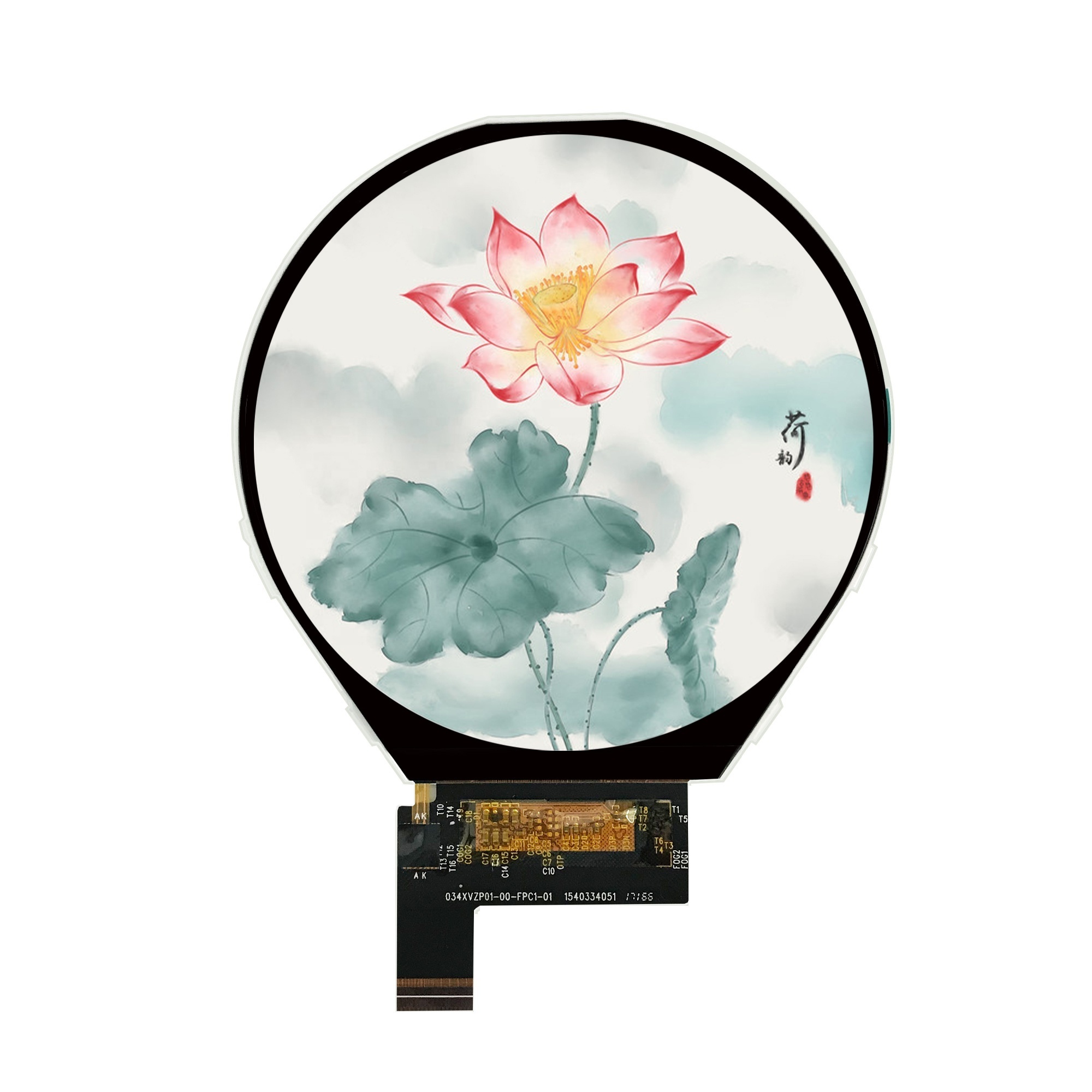 3.4 inch Transparent Oled Monitor Round Circular Lcd Screen