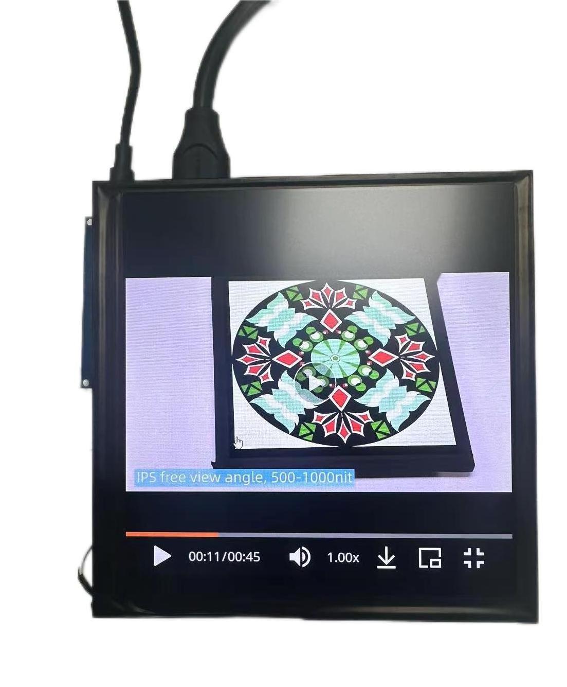 High quality 7 inch 720*720 500nits Square IPS TFT LCD display with driver board