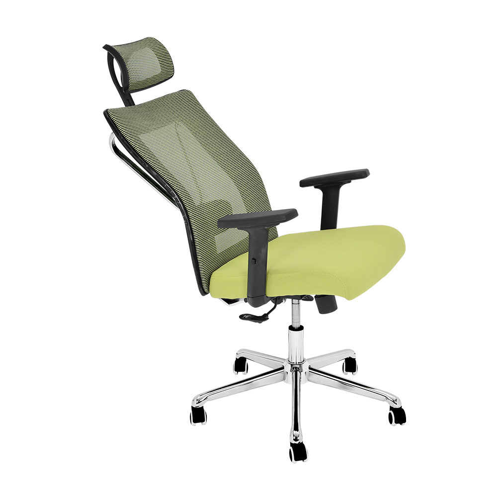 Foshan steel frame mesh office chair ergonomic for long working hours mesh swivel big and tall cute office chair green