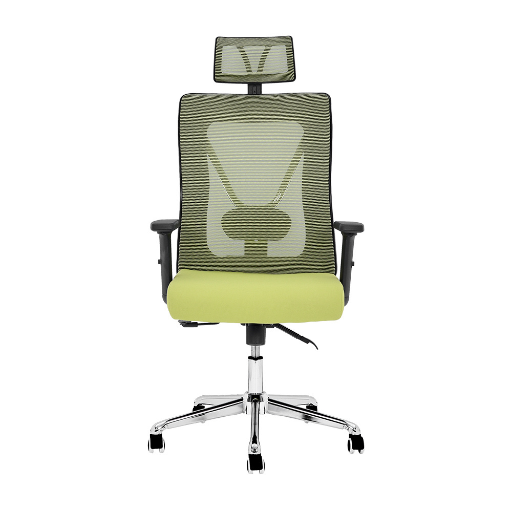 Foshan steel frame mesh office chair ergonomic for long working hours mesh swivel big and tall cute office chair green