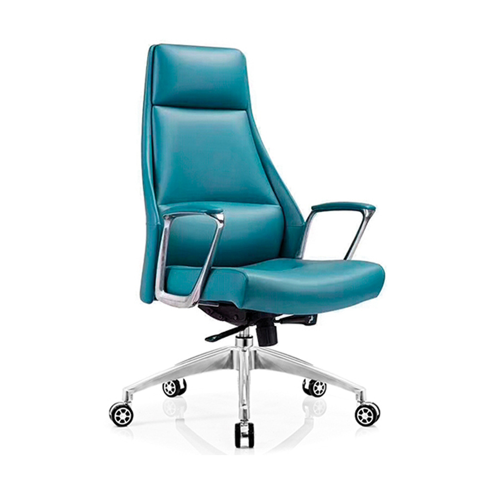 DDS manufacture manager high back swivel executive white genuine real leather arm reclining office chair