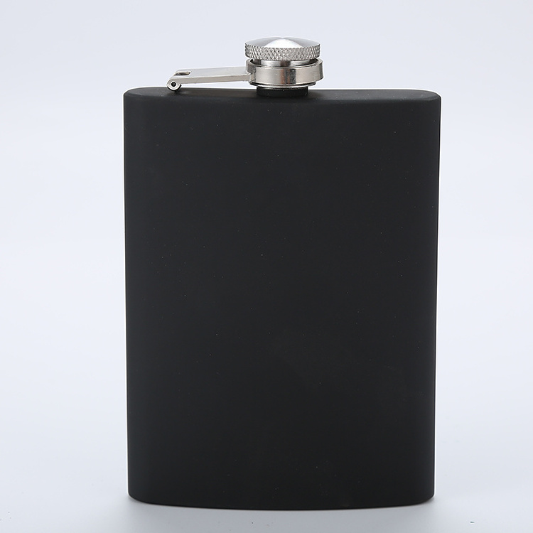 Wholesale Black Stainless Steel 8oz Insulated Hip Flask