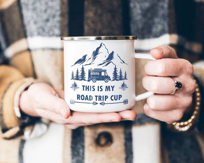 Hiking Campfire Mug  Hiking Gifts for Men Women Camping Mug Outdoor Hiking Gifts for Couples Quote Mugs