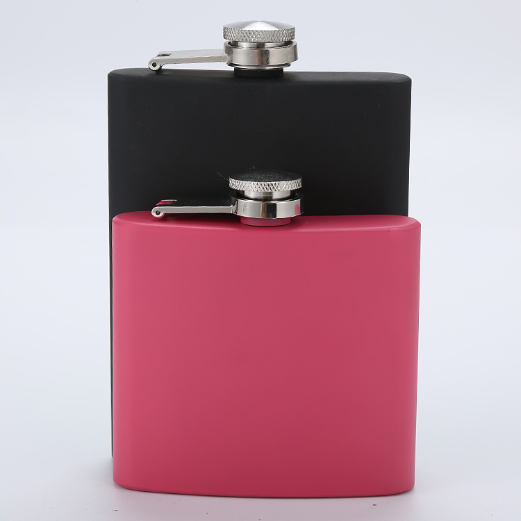 Wholesale Black Stainless Steel 8oz Insulated Hip Flask