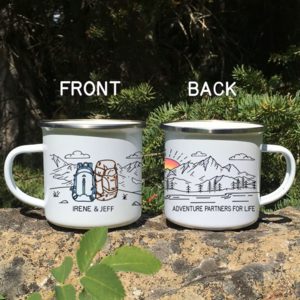 Hiking Campfire Mug  Hiking Gifts for Men Women Camping Mug Outdoor Hiking Gifts for Couples Quote Mugs