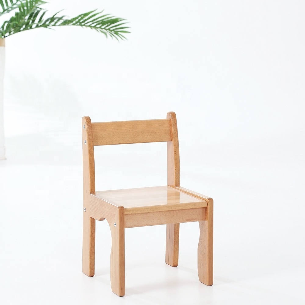 Montessori Daycare Kids Wooden Chair Kindergarten Kids Table Chair Sets Kids Birthday Party Chairs Preschool Furniture