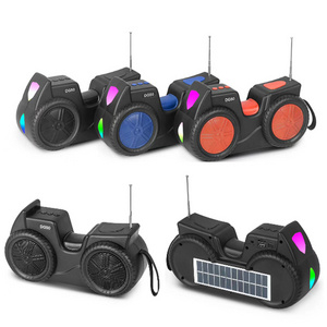 DG50 Solar energy charging Beautiful light Wireless Portable USB TF card FM radio Speakers portable mobile music mini BT speaker