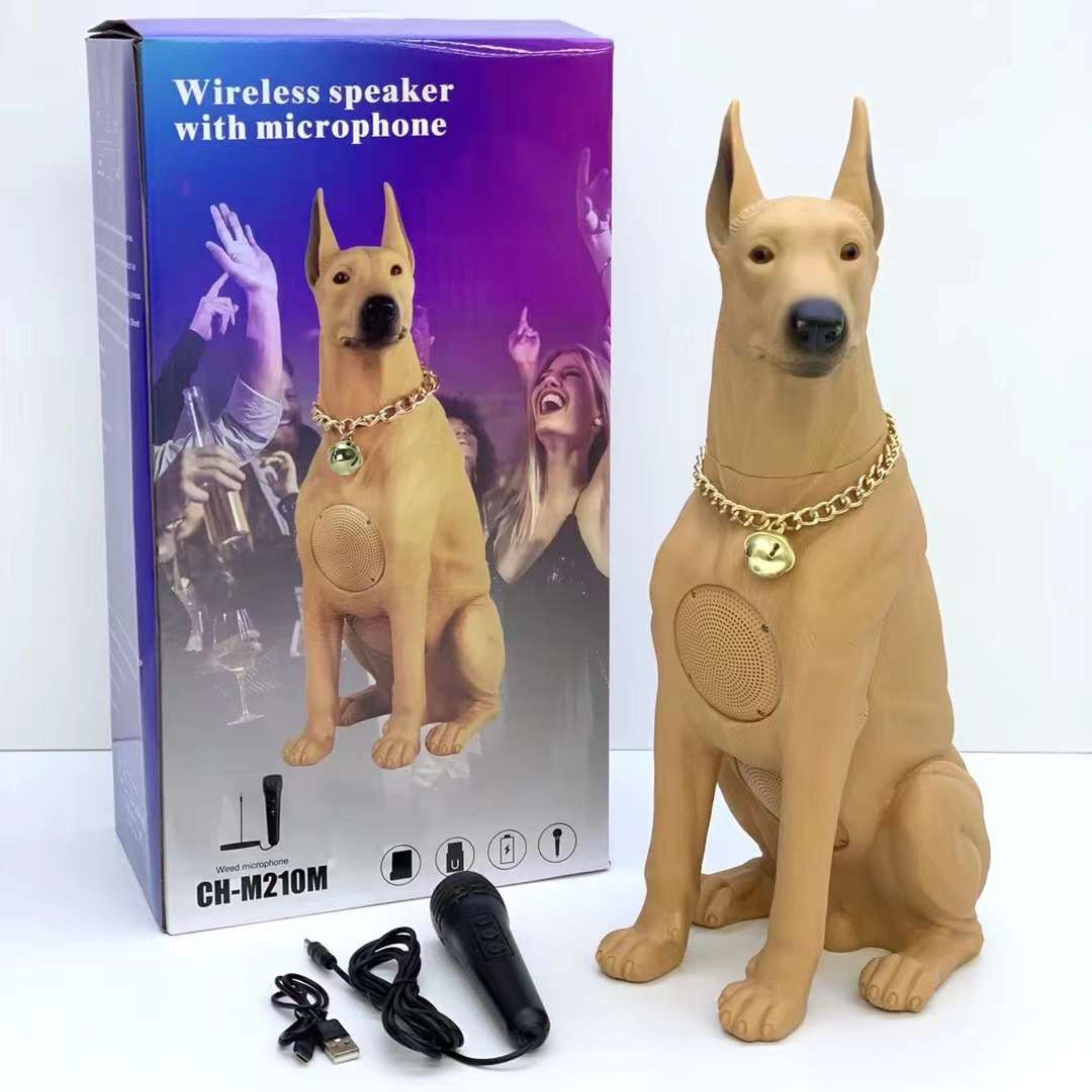 CH-M210M Wireless Creative Cartoon Dog doll gift BT Speaker with FM radio Stereo Bass HIFI Music Player Active TWS Speaker Box