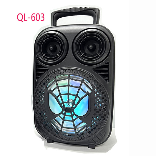 Cheap Price 6.5 inch Outdoor Portable Wireless bt Speaker Stereo Bass LED Colorful Light Karaoke Party Trolley Speaker With Mic