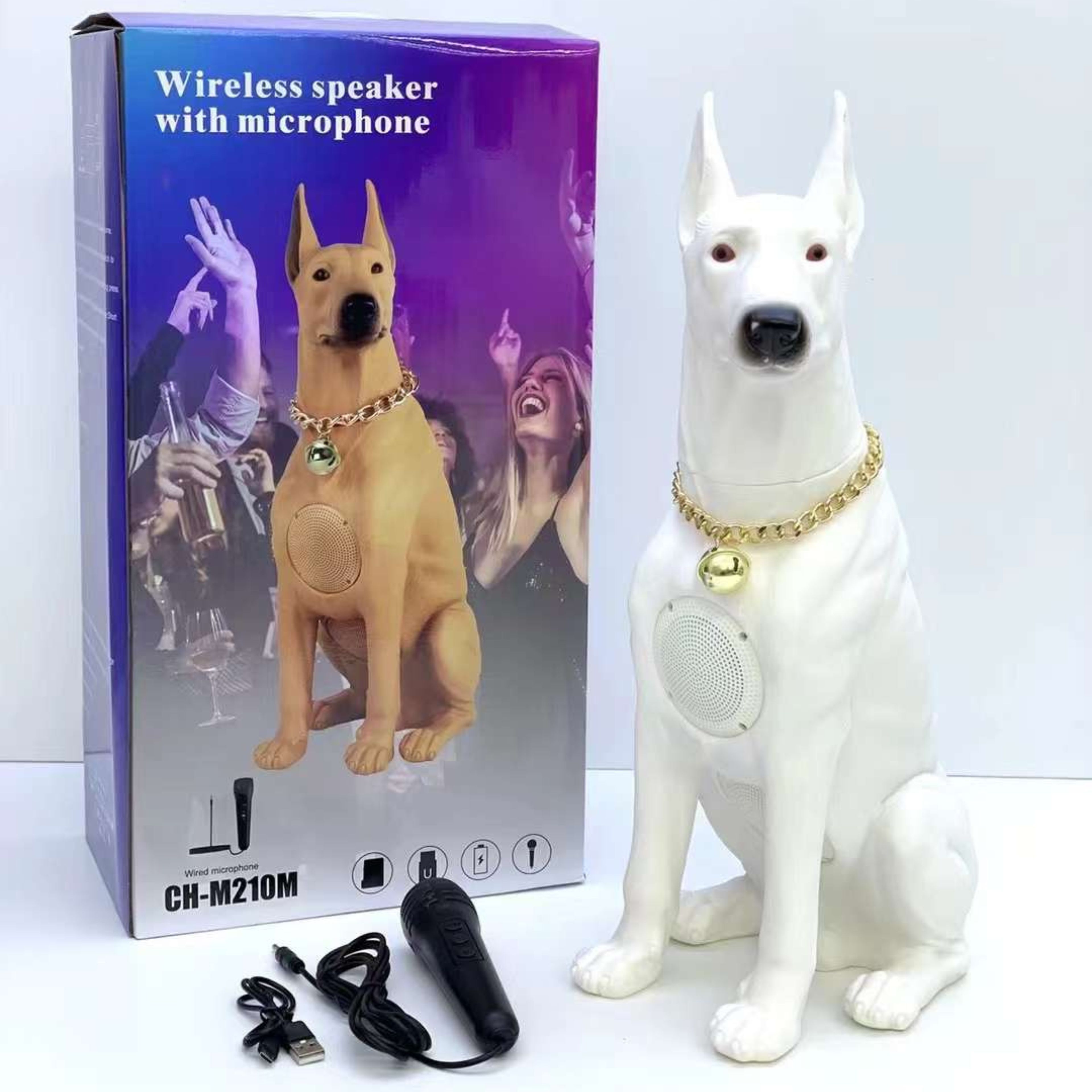 CH-M210M Wireless Creative Cartoon Dog doll gift BT Speaker with FM radio Stereo Bass HIFI Music Player Active TWS Speaker Box