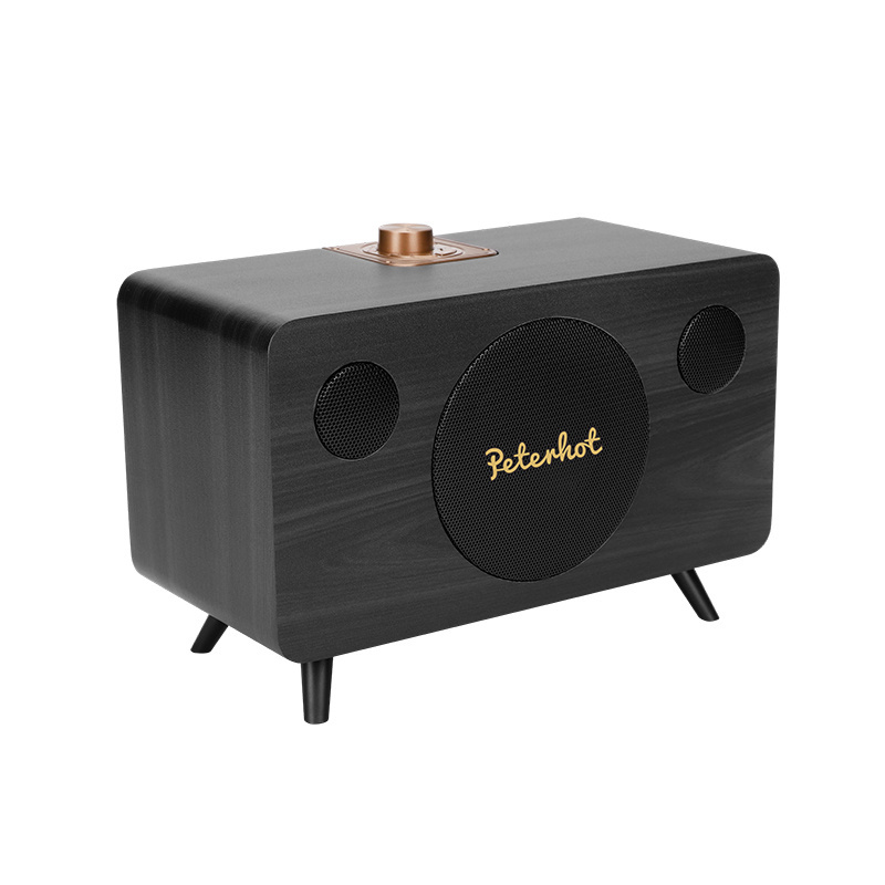 A116 3.5 inch 20 watt portable wooden bluetooth loud speaker with FM radio TF card support USB/AUX/Knob Tuning for outdoor