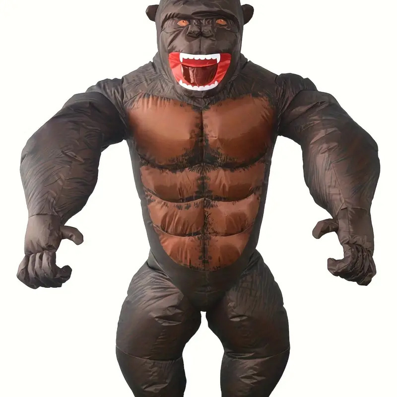 Halloween Cosplay Party Costume Inflatable Blow Up Costume Fursuits Funny Gorilla Costume For Adult