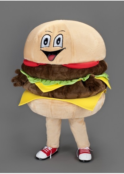 Custom Plush  Sandwich Bread Hamburger Food Mascot Theme Mascot Costume For Advertising