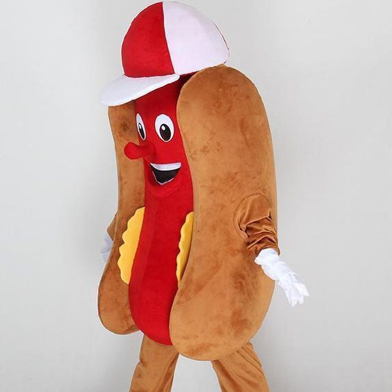 Custom Plush  Sandwich Bread Hamburger Food Mascot Theme Mascot Costume For Advertising