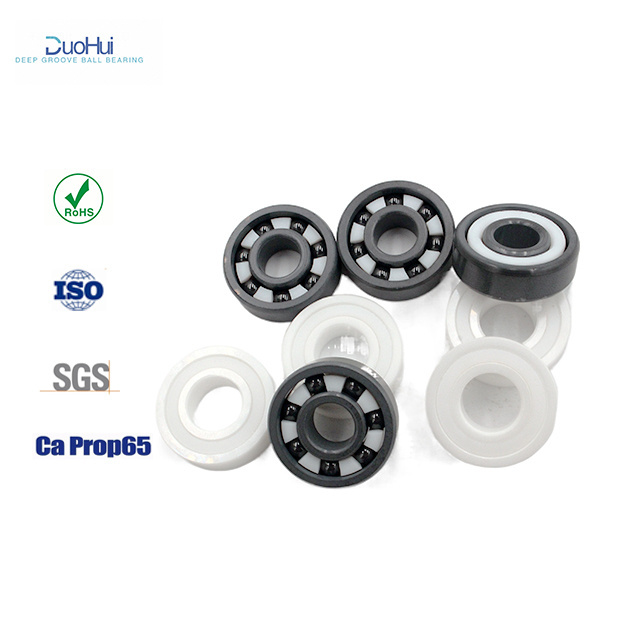 High Speed Bearing Si3N4 ZrO2 SiC Ceramics Stainless steel Hybrid Bearing 608 Ceramic Ball Bearings for Inline Skates